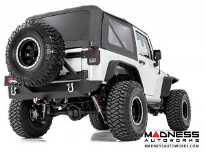 Jeep Wrangler JK Black Heavy Duty Rock Crawler Rear Bumper (2007 - 2018)